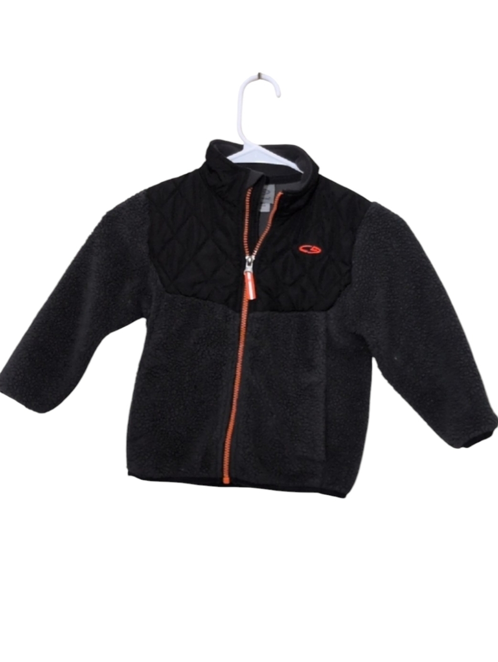 💲⬇️Champion Kids Black/Gray Jacket With Orange Reflective Zipper Pull. Size 4T